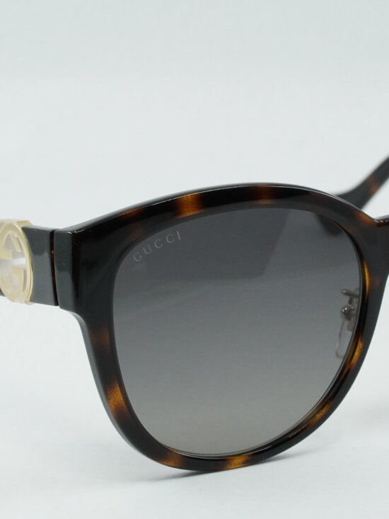 Gucci GG1028SK 007 Cat Eye Sunglasses - Havana / Grey main image 9